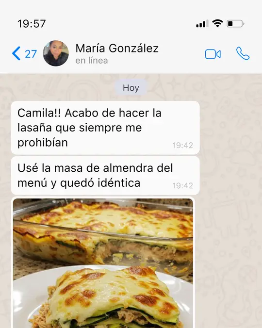 Conversación de WhatsApp con María González