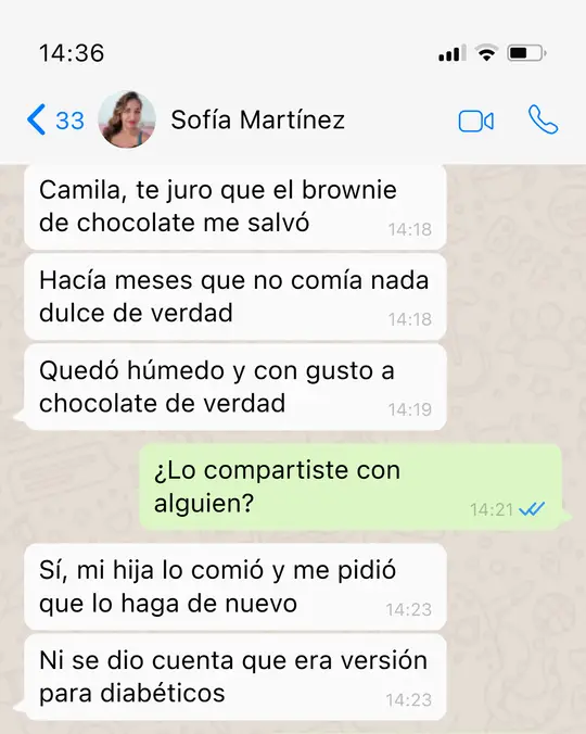 Conversación de WhatsApp con Sofía Martínez