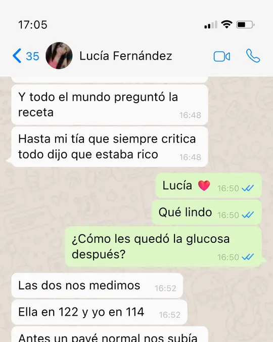 Conversación de WhatsApp con Lucía Fernández